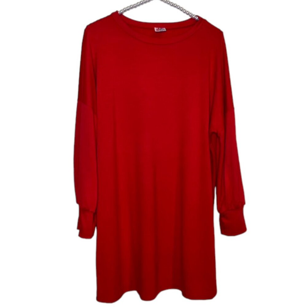 Versatile - Red Dress/Tunic from Zig Zag Stripe XL Like New!